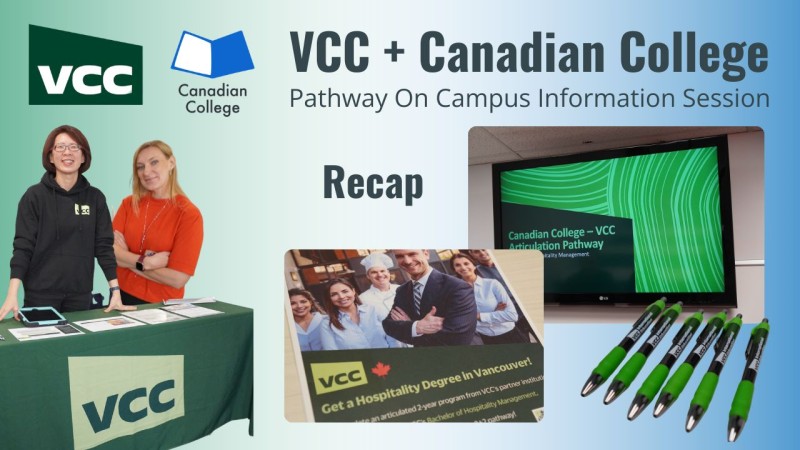 VCC and Canadian College Pathway Information Session Recap